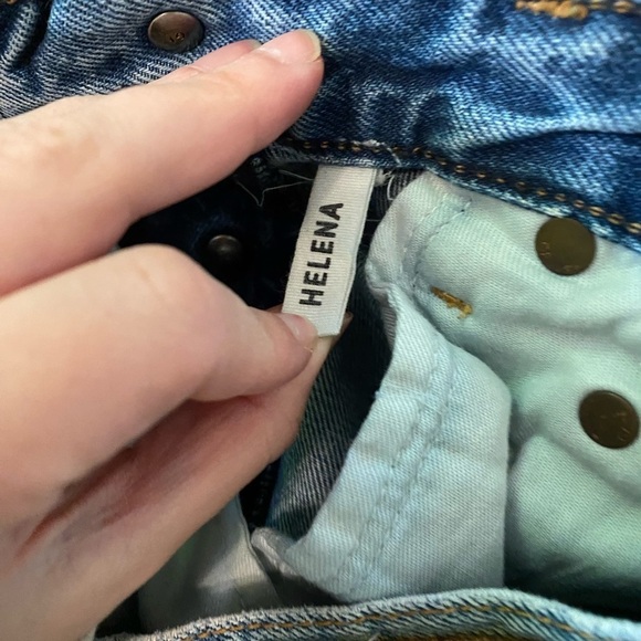 GRLFRND / Helena custome painted bee lemon Straight Leg Jeans Close To You 26 - Picture 2 of 8